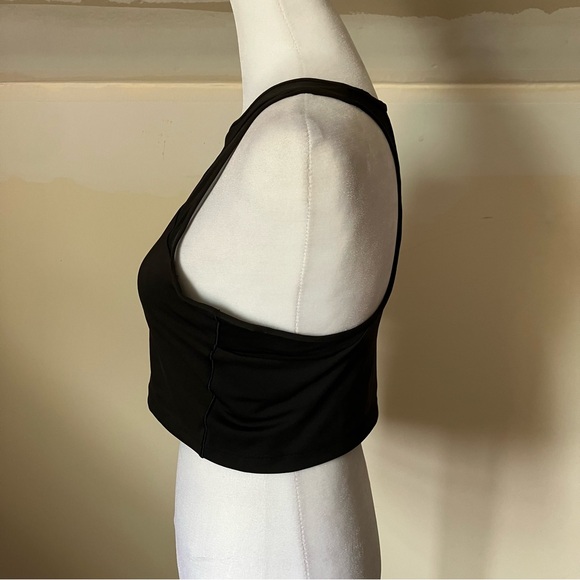Athleta Black Conscious Crop Mesh Sports Bra size Small - Picture 5 of 7